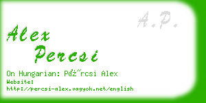 alex percsi business card